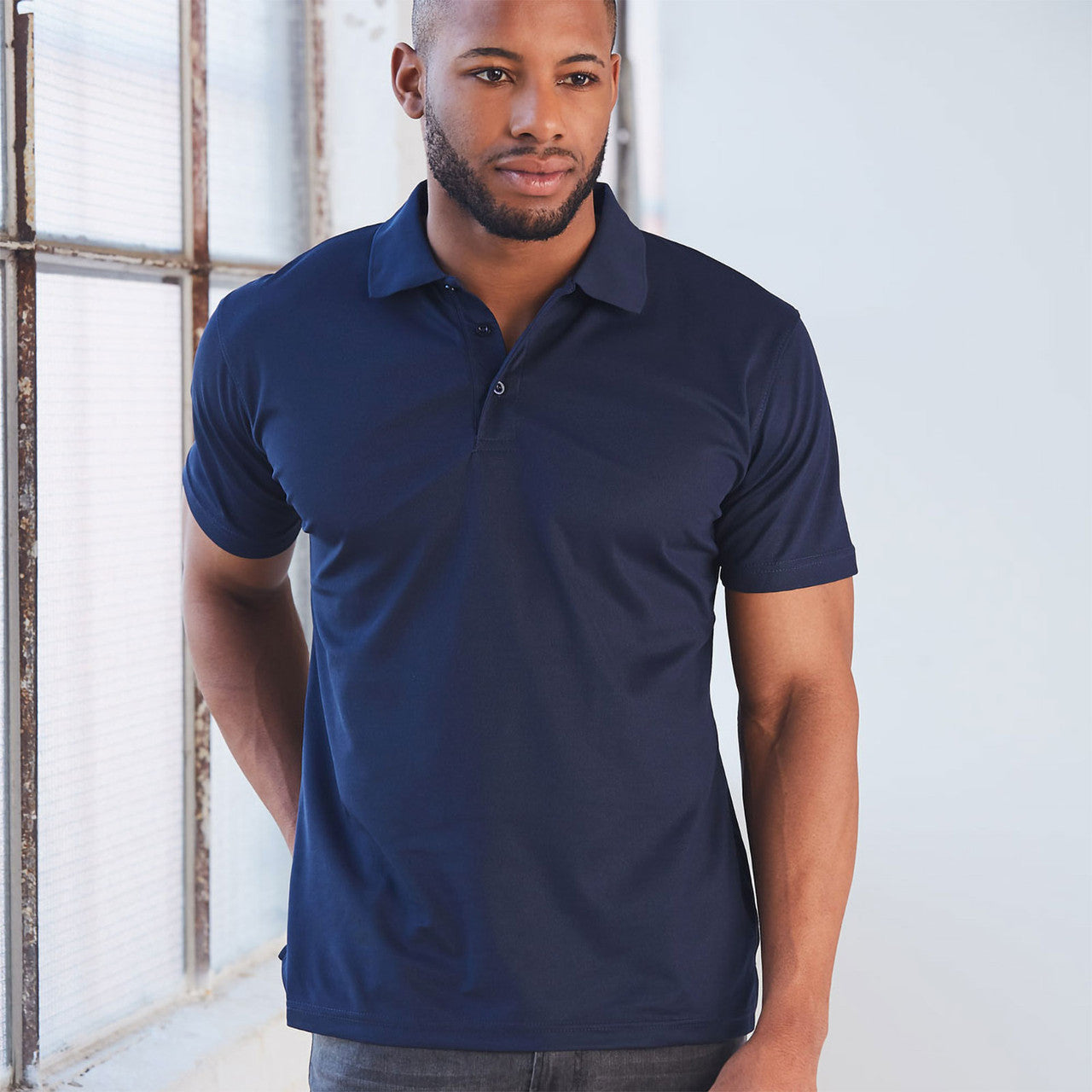 Mens Plain CoolDry Short Sleeve Polo Shirt