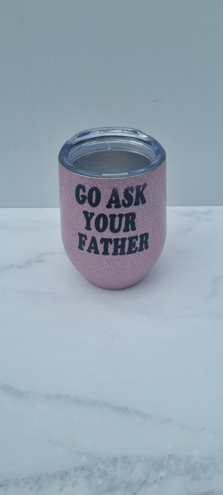 Glitter Sublimation Steamless Wine / Coffee Tumblers