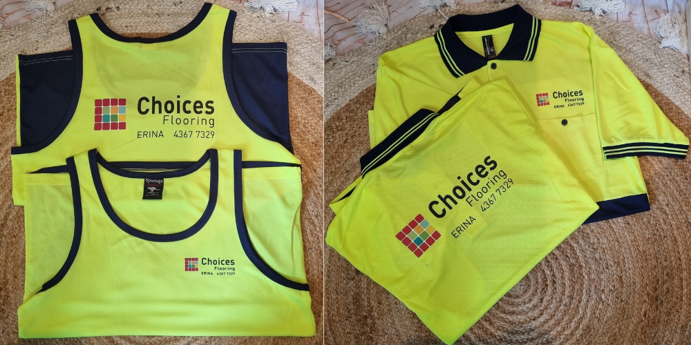 Hi Vis Custom Polo's and Singlets