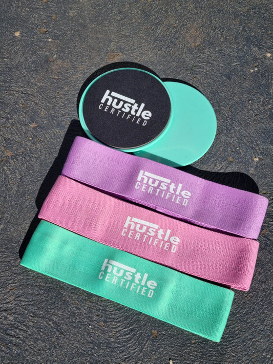 Sliders, Bands plus Yoga Mat Bundle Pack